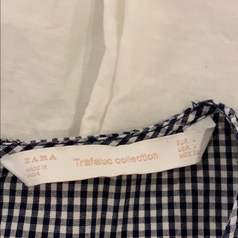 Zara frilled gingham top with ruffle peplum - Picture 6 of 8